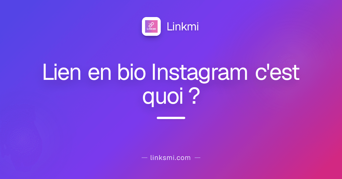 Lien en bio Instagram c'est quoi ?