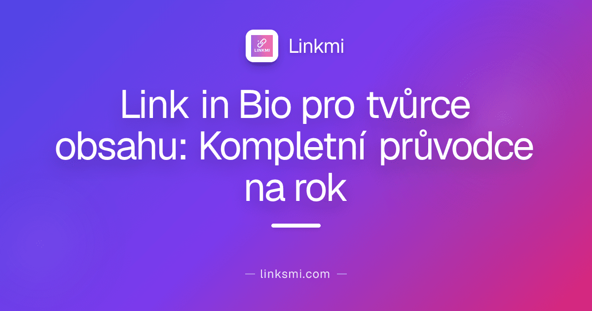 Link in Bio pro tvůrce obsahu: Kompletní průvodce na rok