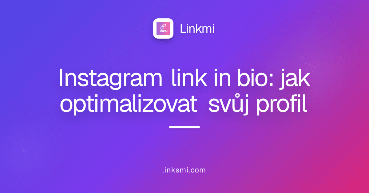 Instagram link in bio: jak optimalizovat svůj profil