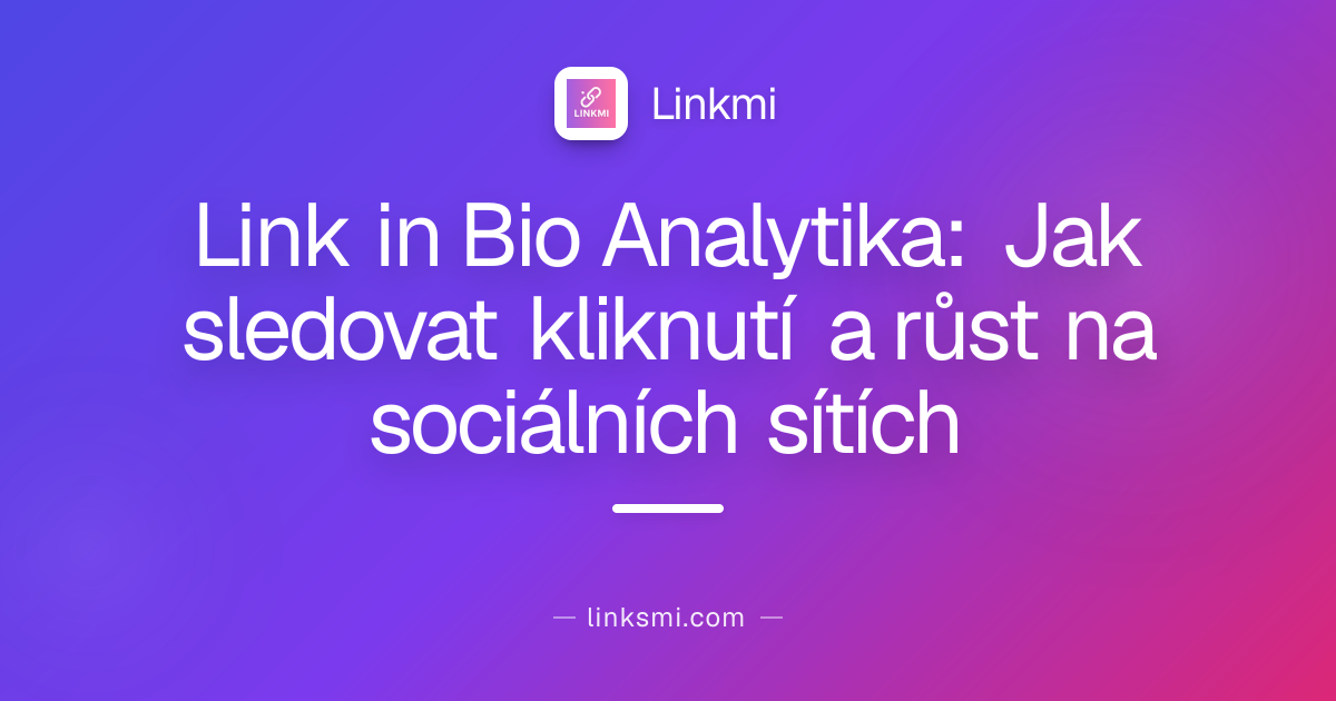 Link in Bio Analytika: Jak sledovat kliknutí a růst na sociálních sítích